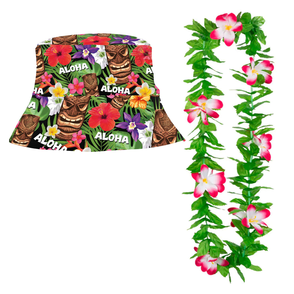 carnaval-verkleedset-tropische-hawaii-party-bucket-hoedje-bloemenslinger-roze-volwassenen_10421557