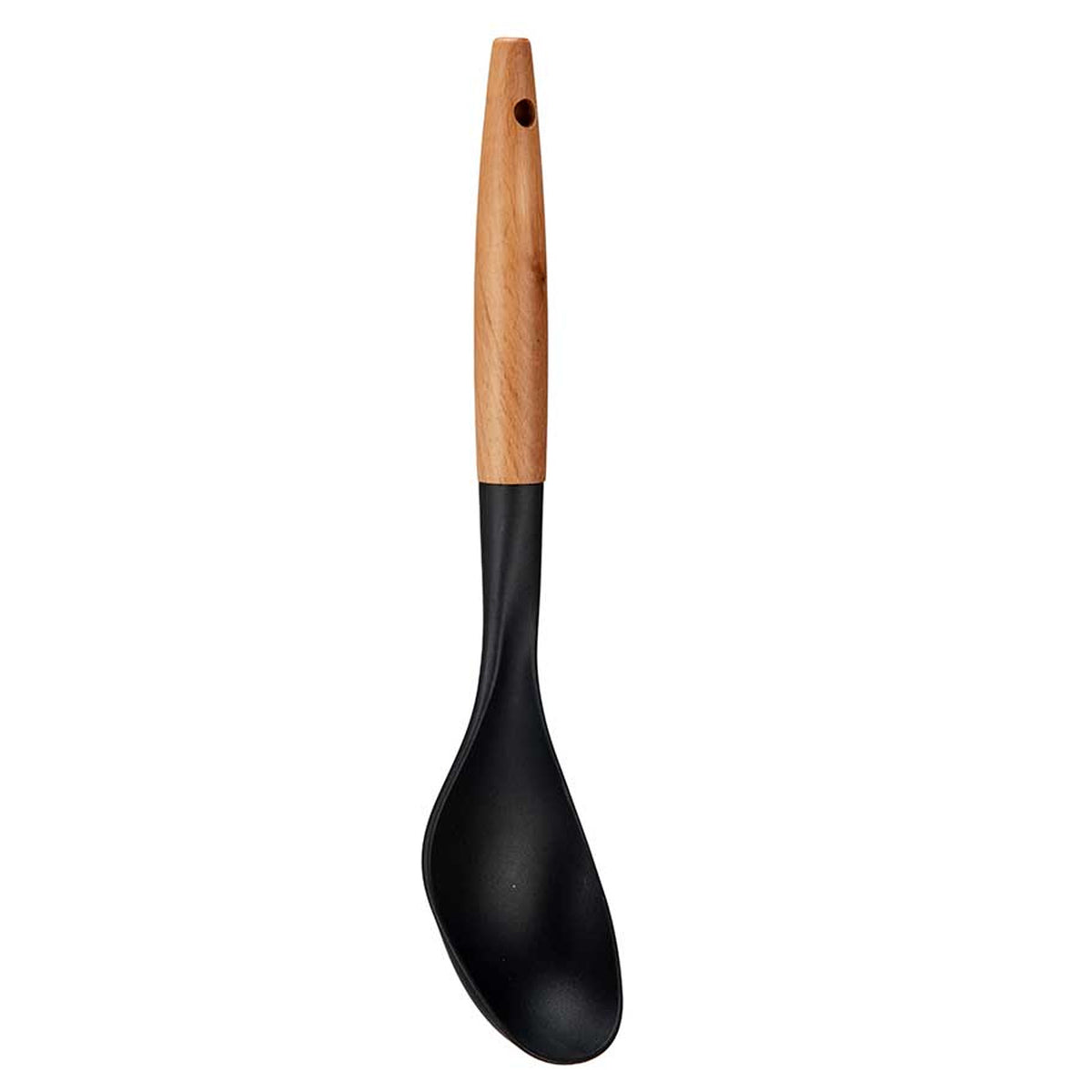 kook-keuken-gerei-opschep-lepel-zwart-bruin-kunststof-hout-33-cm_10426557