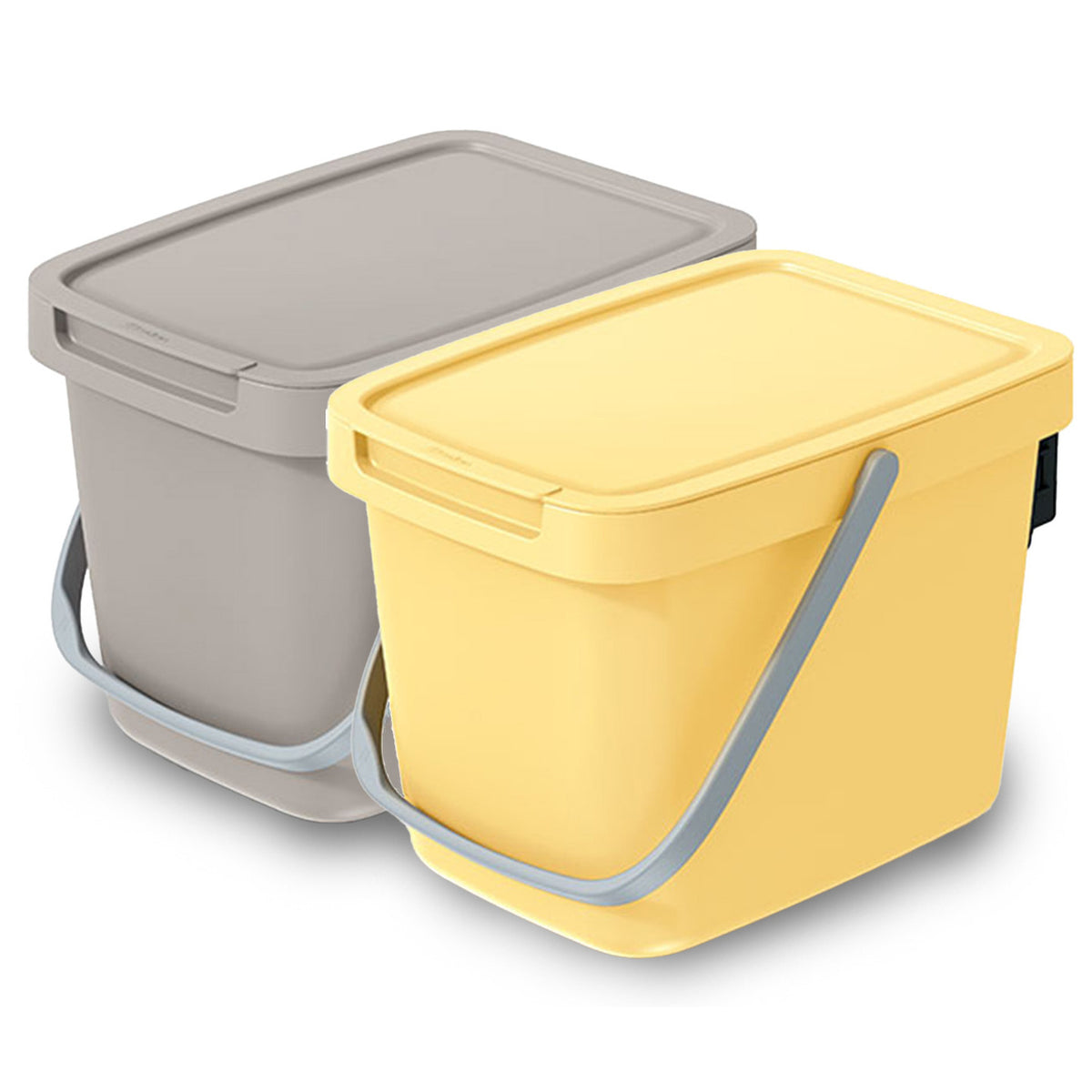gft-aanrecht-afvalbakjes-set-2x-6l-beige-lichtgeel-20-x-26-x-20-cm-klepje-hengsel_10435565