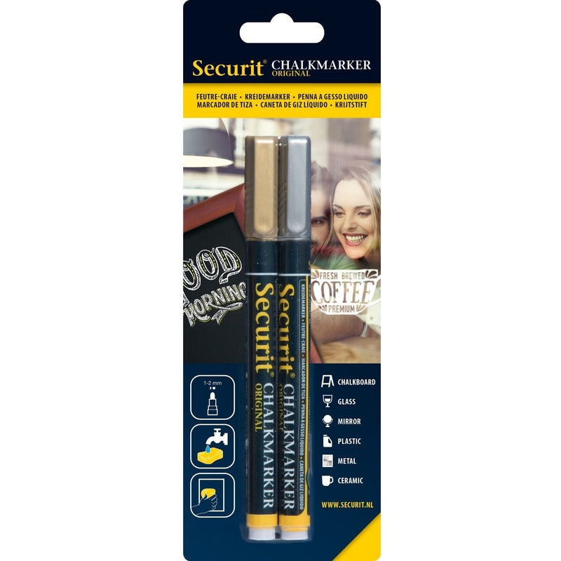 securit-krijtstiften-2x-stuks-12-mm-zilver-goud-krijtmarker-chalkmarker-krijt_10120567