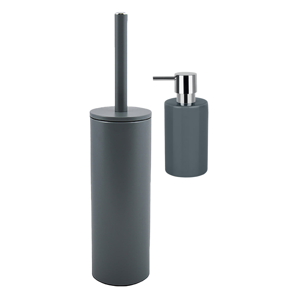 badkamer-accessoires-set-wcborstel-zeeppompje-metaal-porselein-donkergrijs_10416570