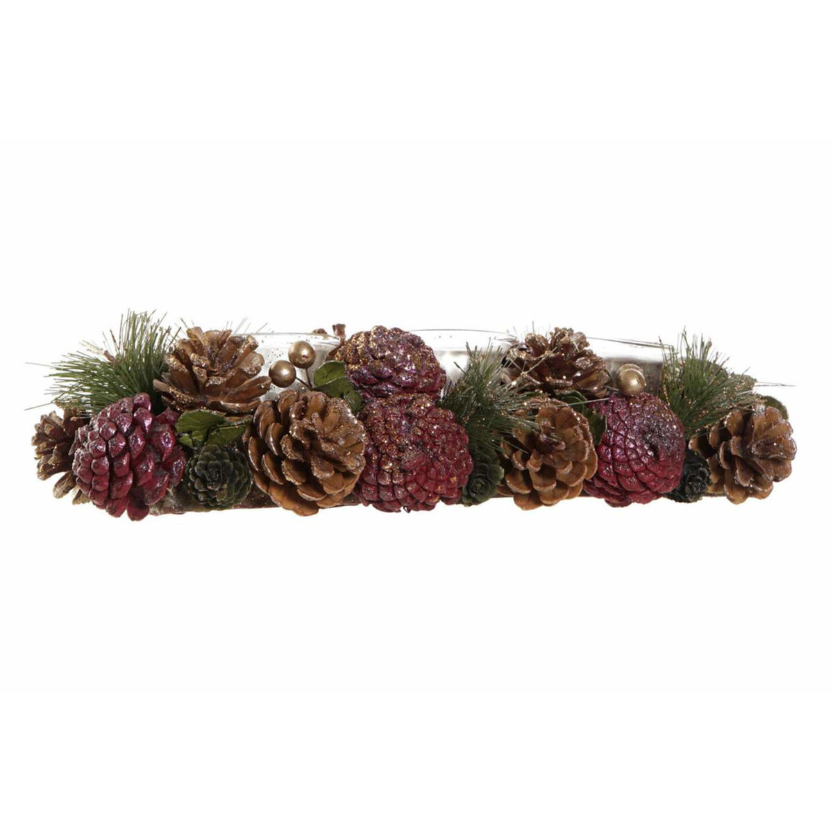 kerststukje-theelichthouder-tafel-ornament-roze-bruin-38-x-15-x-95-cm-tafel-ornament_10338573-2