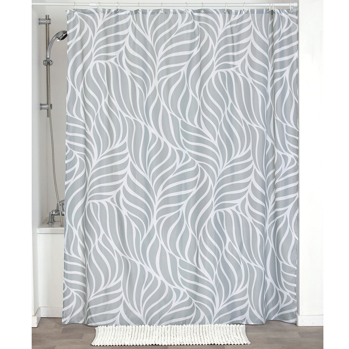 douchegordijn-botanic-en-ophangstang-uitschuifbaar-70120-cm-grijs-met-ringen_10463578-1