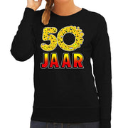 funny-emoticon-sweater-50-jaar-zwart-dames_10197579