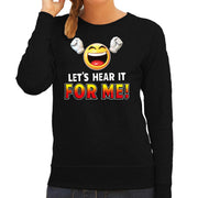 funny-emoticon-sweater-lets-hear-it-for-me-zwart-dames_10194584