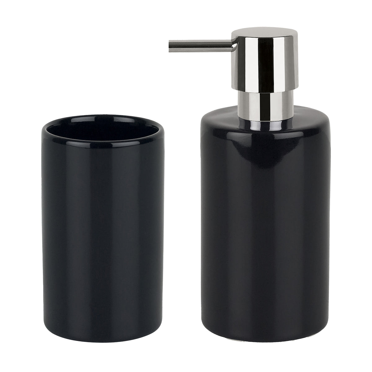 badkamer-accessoires-set-zeeppompje-drinkbeker-porselein-zwart_10416604
