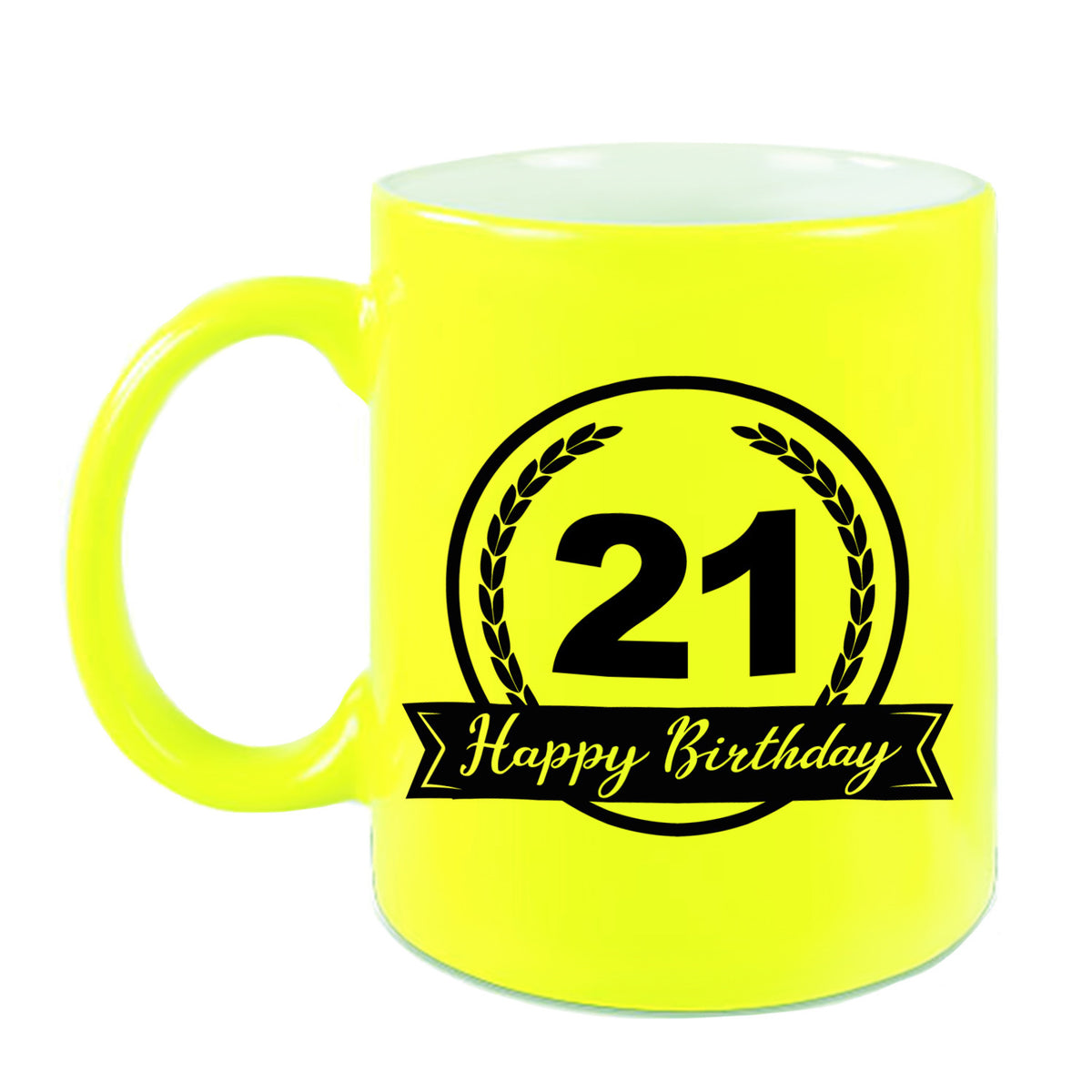 happy-birthday-21-years-cadeau-mok--beker-neon-geel-met-wimpel-330-ml_10256607-2
