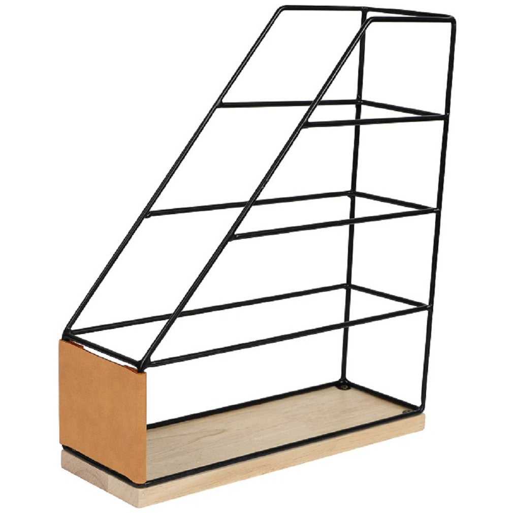 lectuurbak-documenten-opbergbak-zwart-beige-metaal-hout-l9-x-b25-x-h29-cm_10431609
