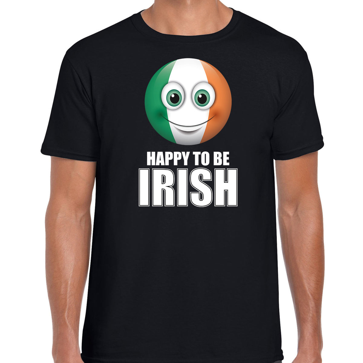 ierland-emoticon-happy-to-be-irish-landen-tshirt-zwart-heren_10225619