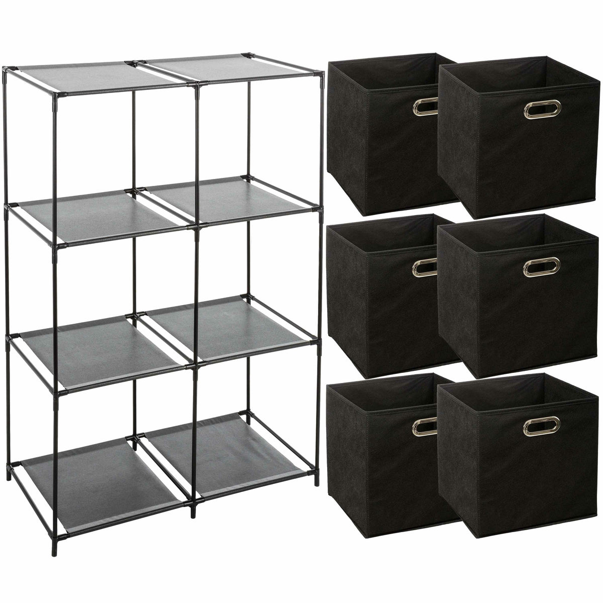 5five-kastmandjes--opberg-manden-zwart-6x-stuks-van-29l-metalen-rekje-is-68-x-98-cm_10396622