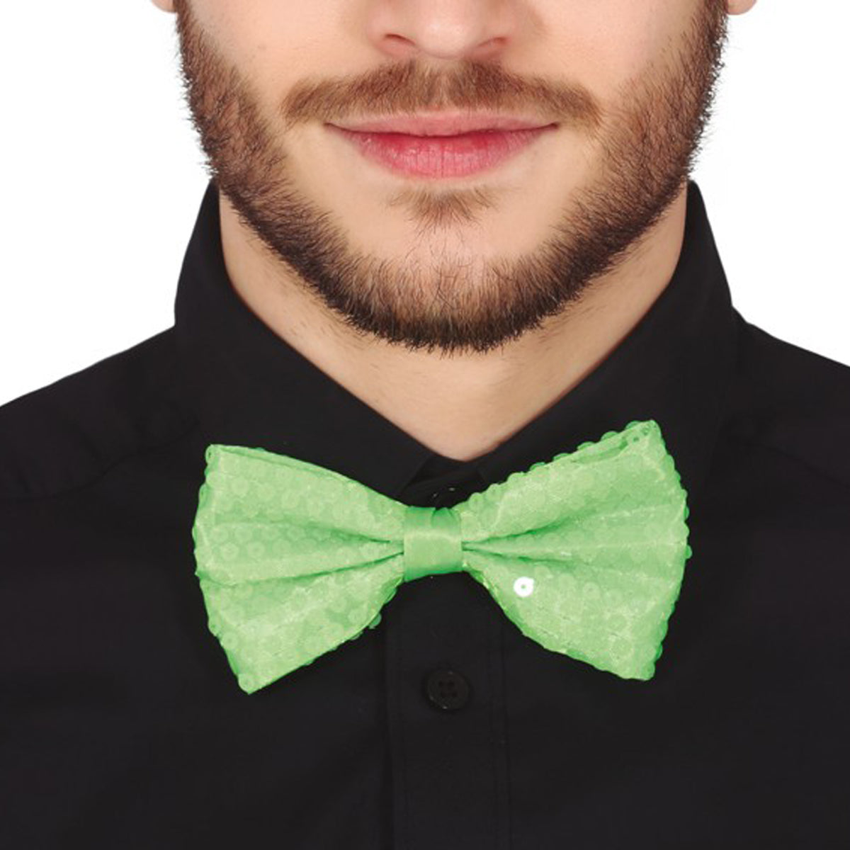 carnaval-verkleed-vlinderstrikje-glitter-pailletten-neon-groen-polyester-volwassenen-unisex_10423627-1