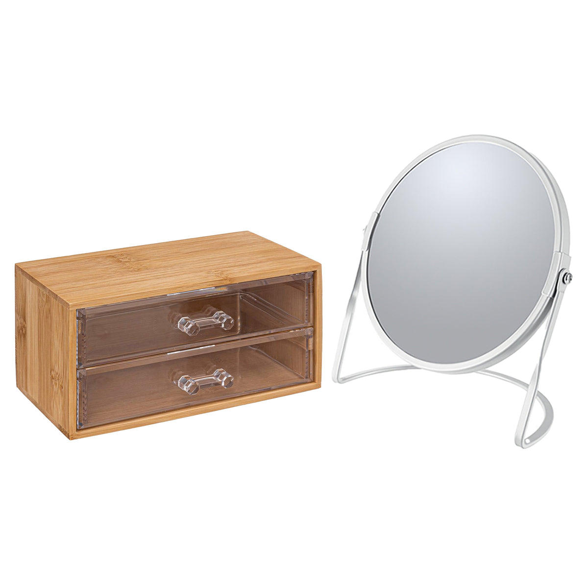 makeup-organizer-en-spiegel-set-2-lades-bamboe-kunststof-5x-zoom-spiegel_10416630