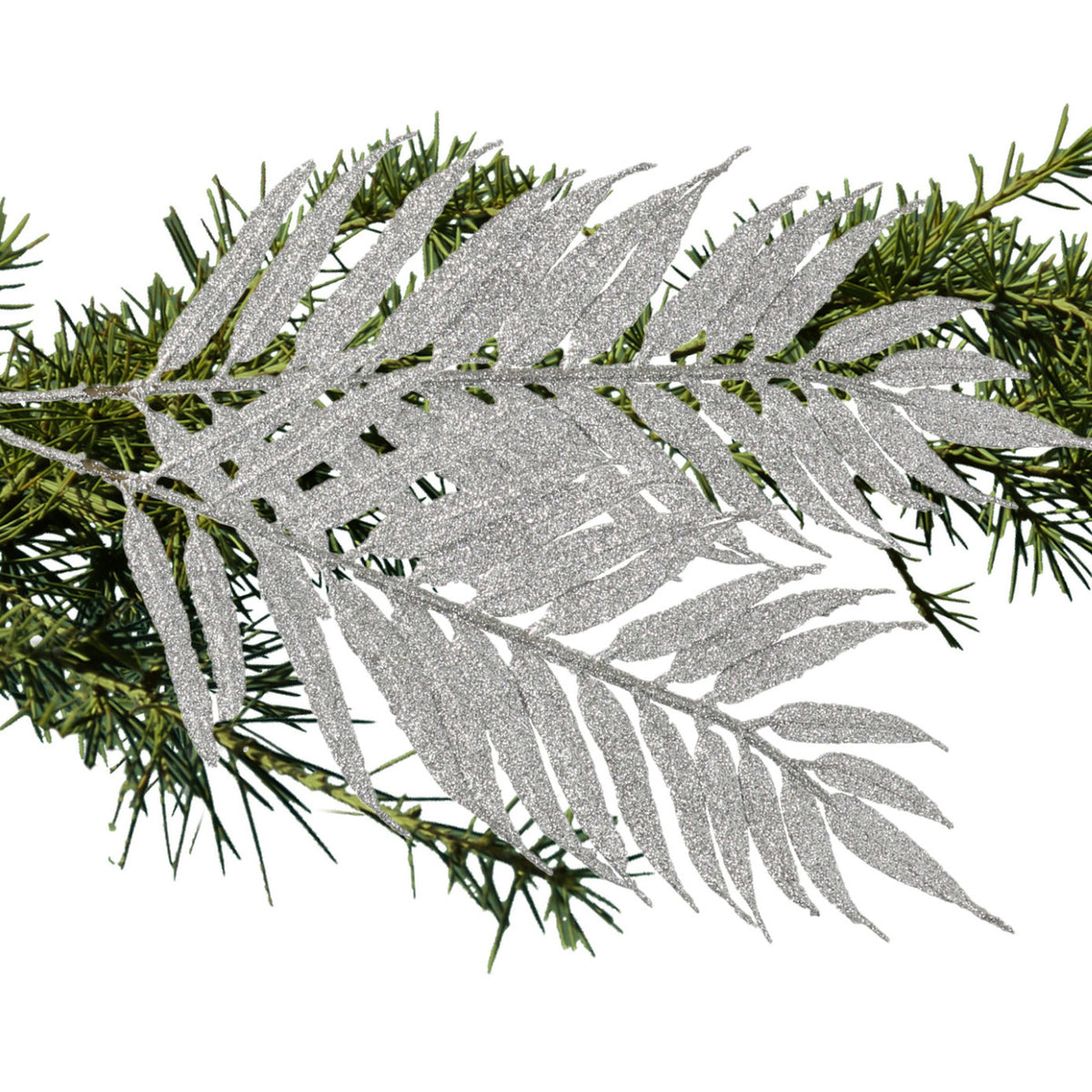 kerst-decoratie-insteek-bladeren-takjes-6x-stuks-zilver-29-cm-kerstversiering_10184632-2