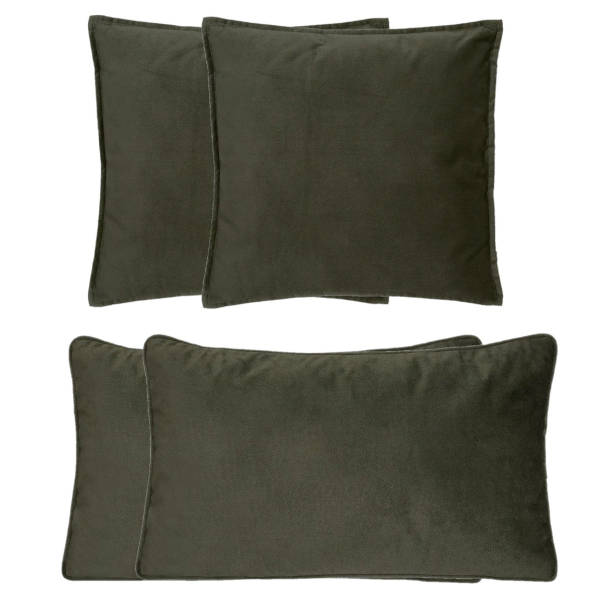 bank-sierkussens-huiskamer-sophia-set-4x-stuks-olijfgroen-polyester-met-rits-2-formaten_10386637