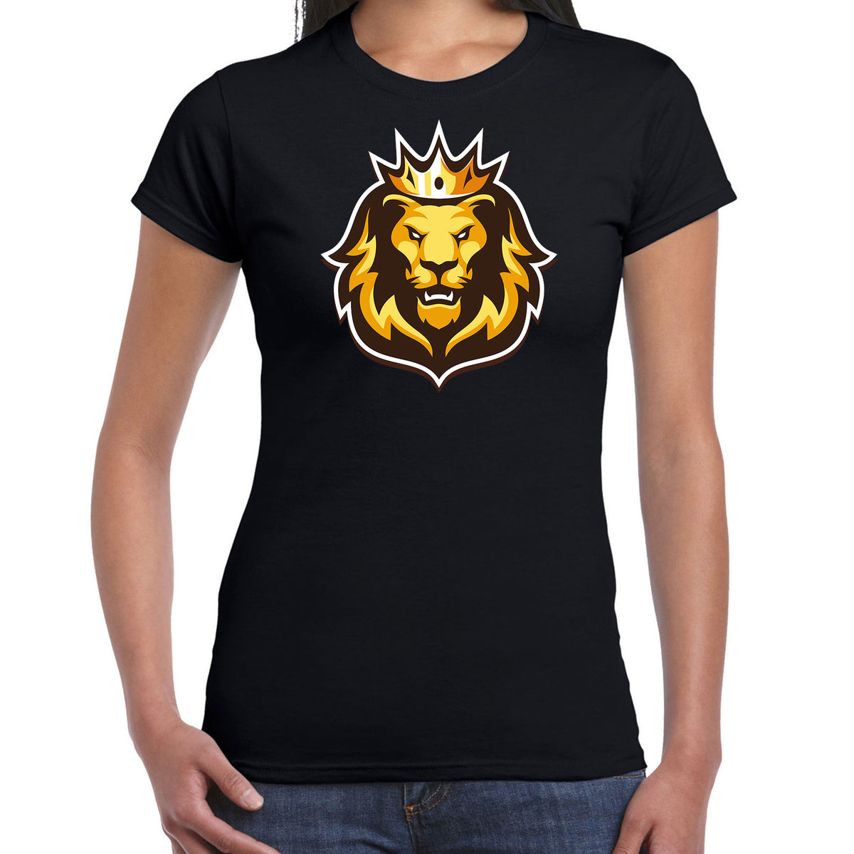 leeuwenkop-met-kroon-koningsdag-ek-wk-supporter-tshirt-zwart-voor-dames_10272640-2