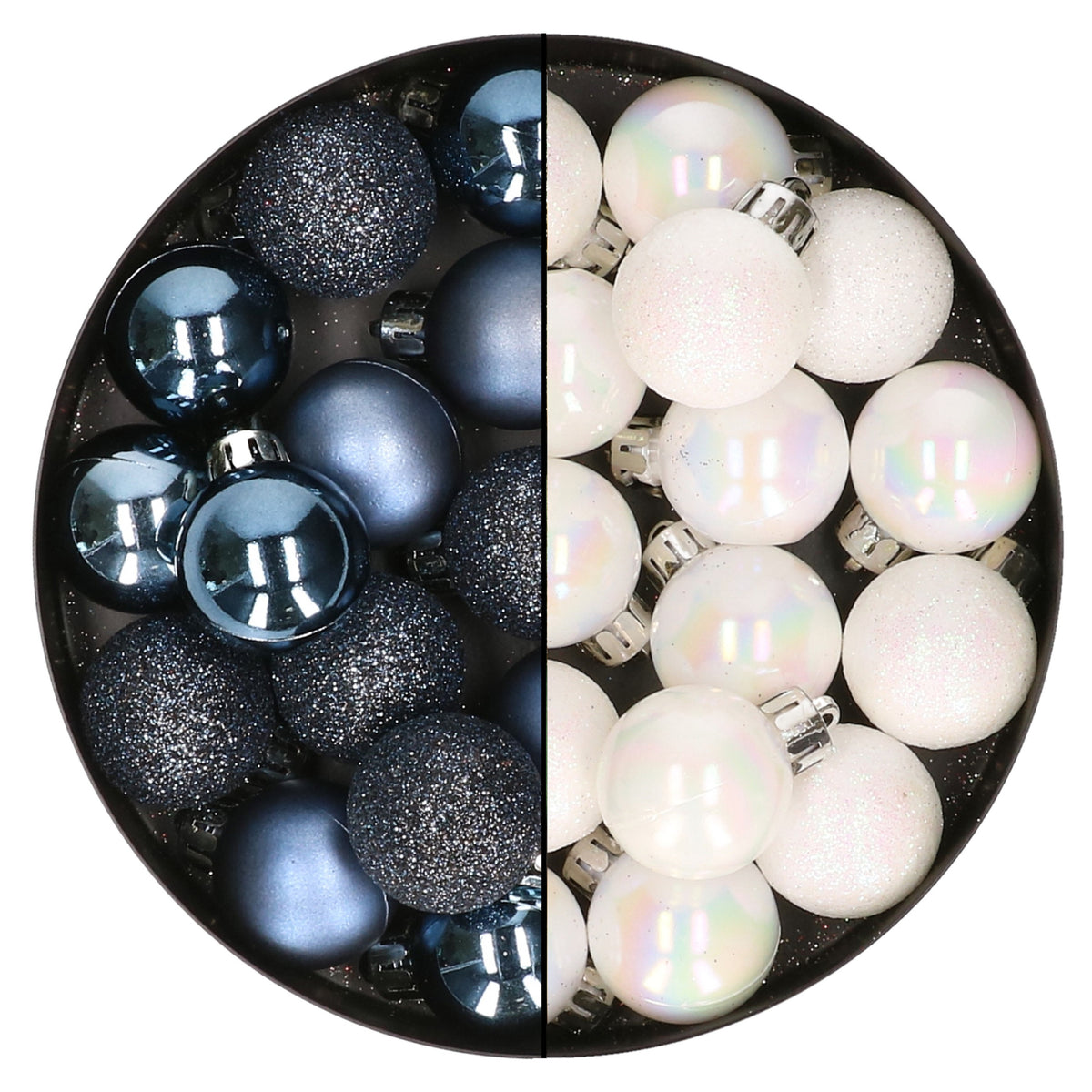kerstballen-28x-kleine-kunststof-ballen-donkerblauw-parelmoer-wit-3-cm-onbreekbaar_10354642-2