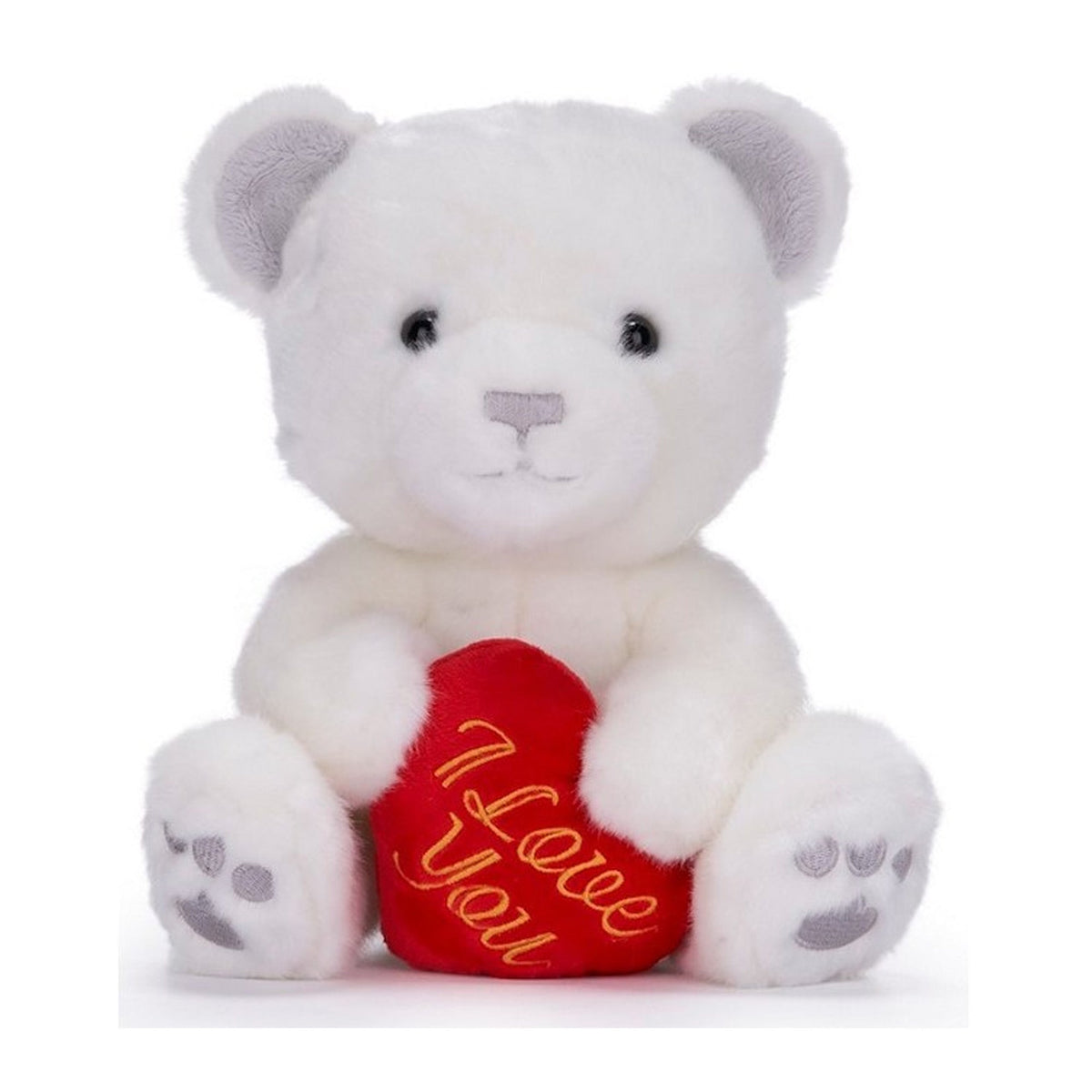 Valentine's Day I Love You Teddy Bear - Soft Plush - Red Heart - Gift - 22 cm - White
