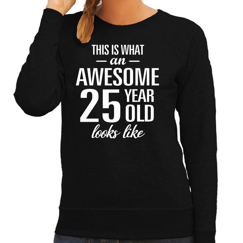 awesome-25-year--25-jaar-cadeau-sweater-zwart-dames_10195654