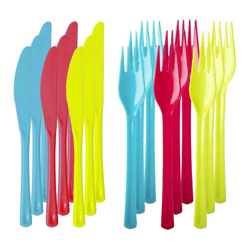 set-van-18x-messen-en-18x-vorken-kunststof-herbruikbaar-plastic-19-cm-bbq--verjaardag_10463656