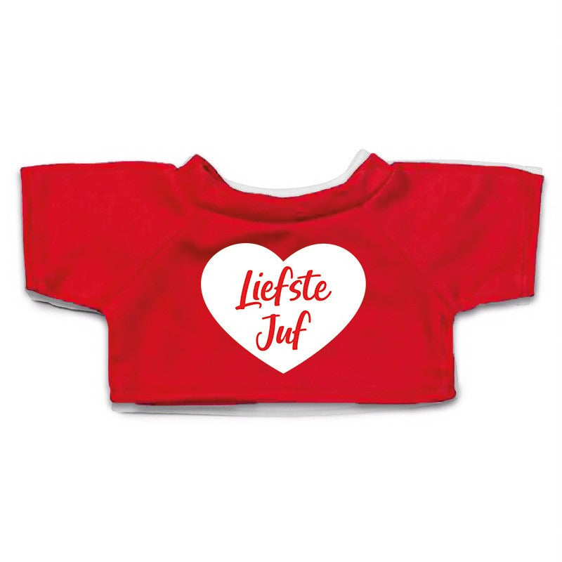 Knuffel kleding Dearest Teacher heart t-shirt red M for Clothies