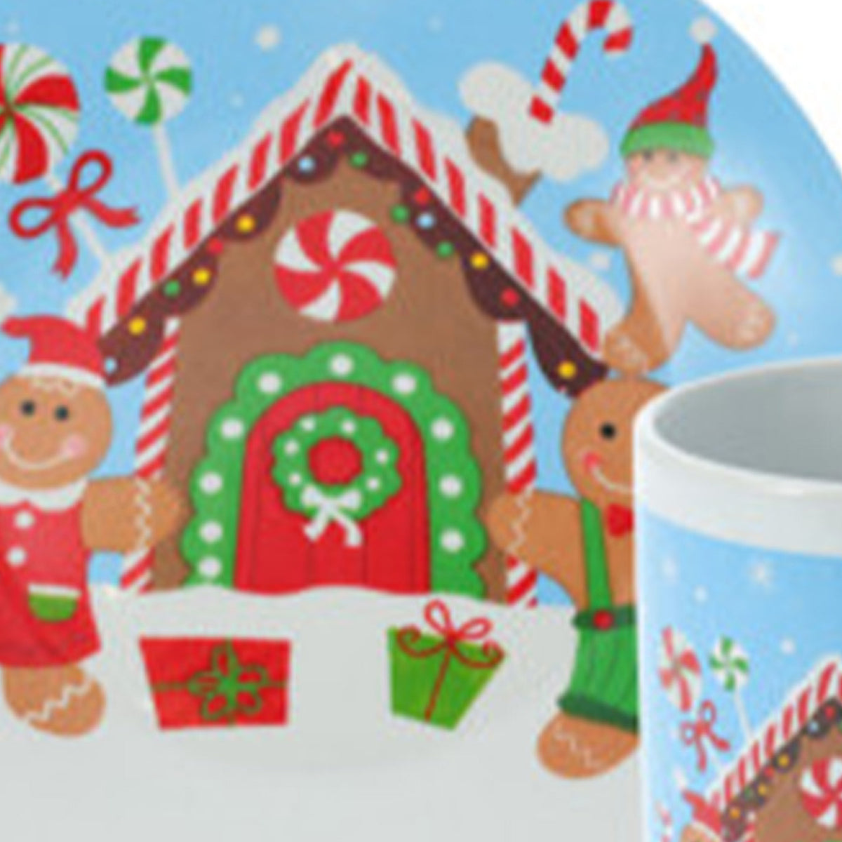 kerst-servies-setje-bordjes-beker-2delig-blauw-met-kersthuis-voor-kinderen_10464675-1