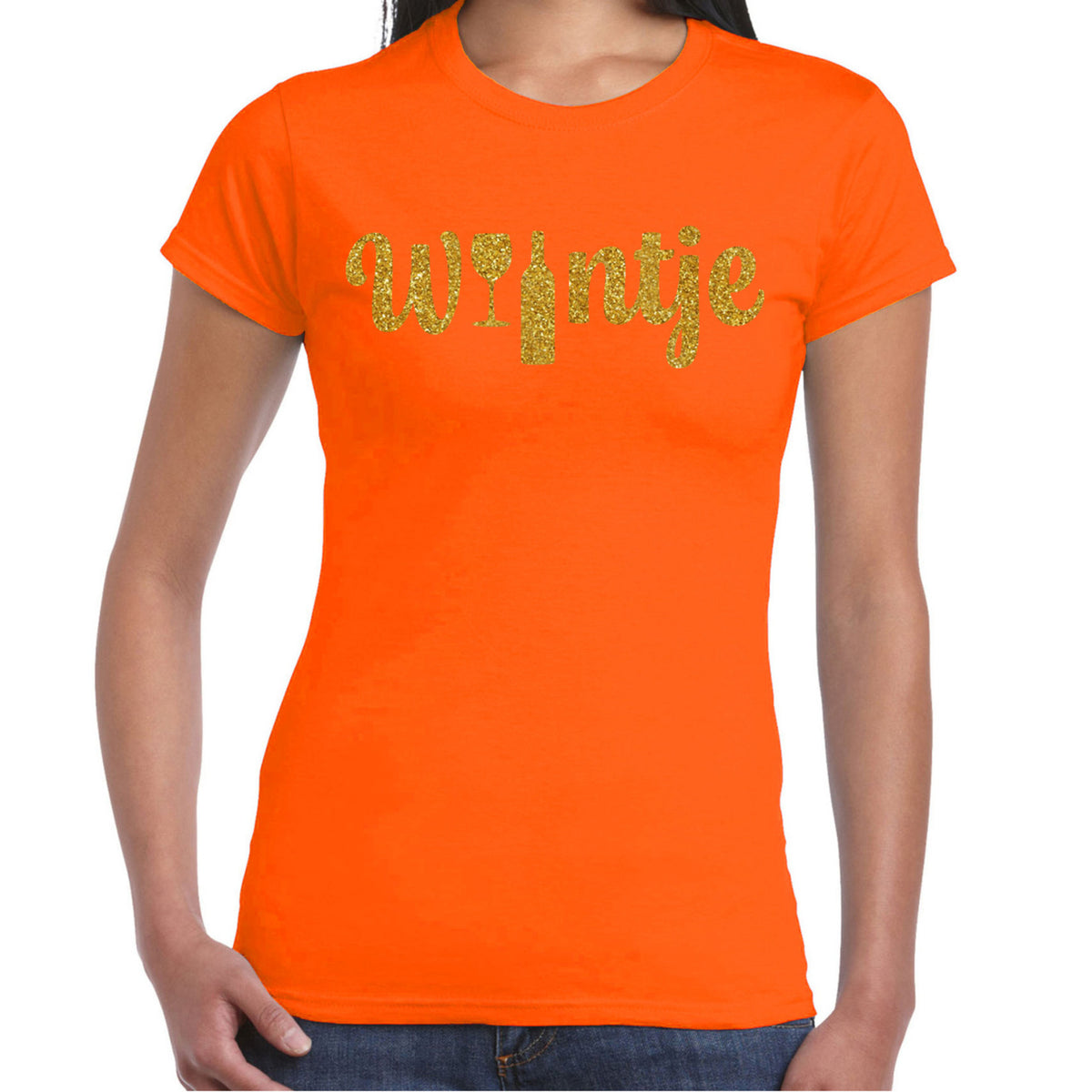 koningsdag-verkleed-tshirt-dames-wijntje-met-fles-en-glas-glitter-goud-oranje_10465689