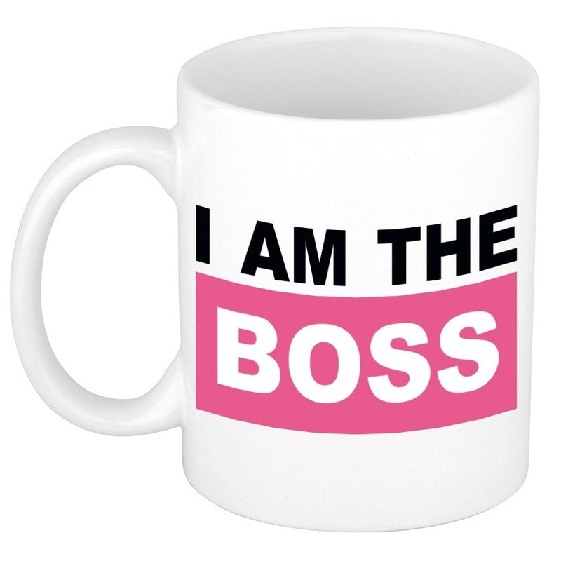 i-am-the-boss-koffiemok--beker-roze-300-ml-keramiek-dames-wie-is-de-baas_10099695