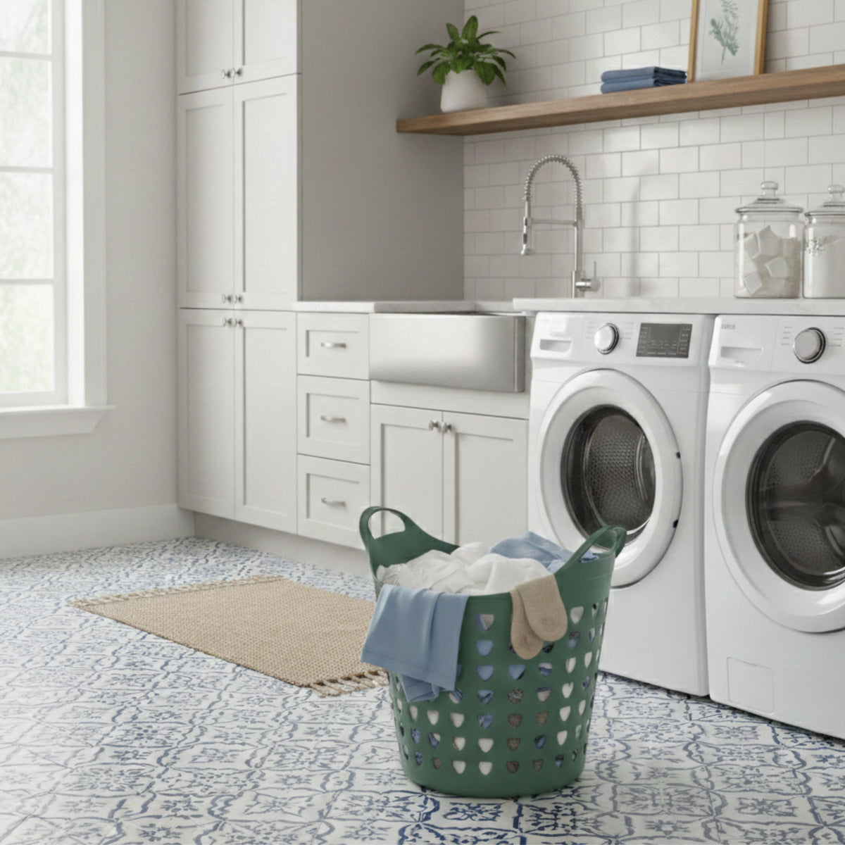 excellent-houseware-flexibele-wasmand-groen-26-liter-kunststof-40-x-41-cm_10488696-1