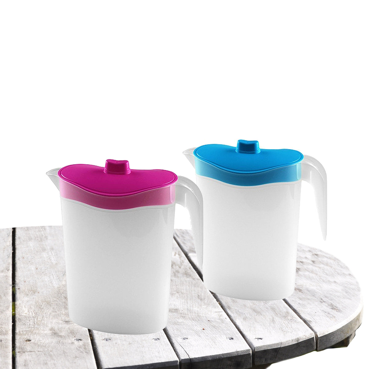 2x-stuks-waterkan-sapkan-limonadekan-karaf-deksel-15-liter-kunststof-roze-blauw_10355700
