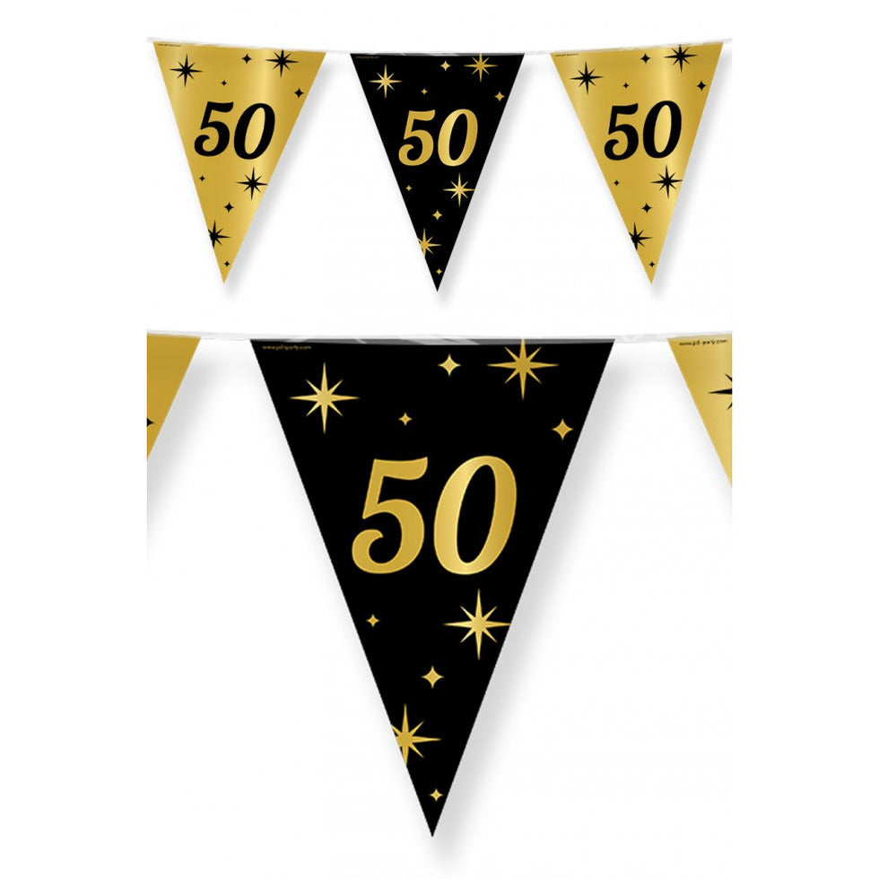 50-jaar-leeftijd-verjaardag-vlaggetjes-zwart-goud-10-meter-versiering-feestartikelen_10337701