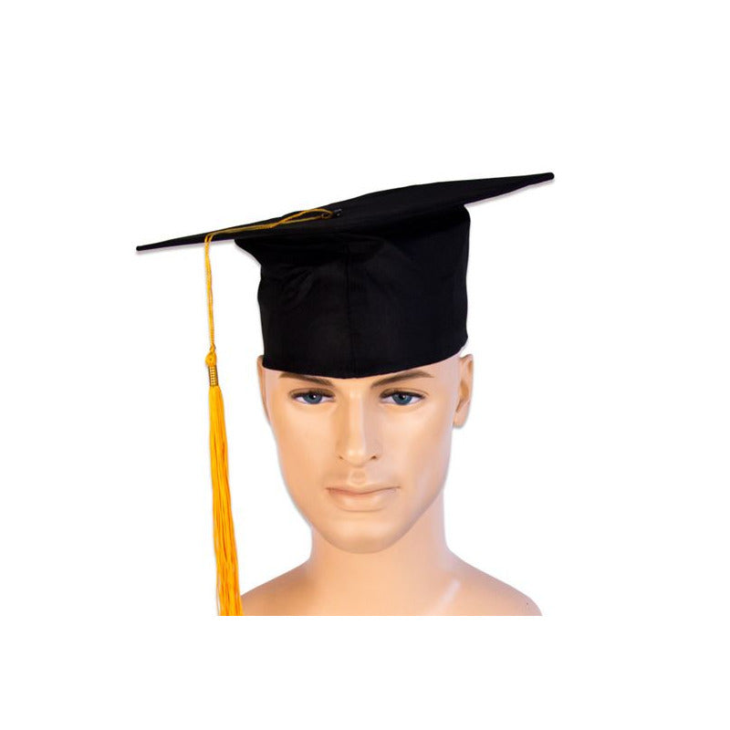 afstudeer-hoed-geslaagd-zwart-met-gouden-kwast-voor-volwassenen_10291702