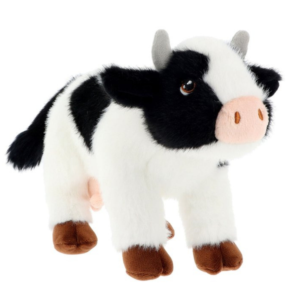 keel-toys-pluche-koe-knuffeldier-zwart--wit-staand-20-cm-knuffel-koe_10486714