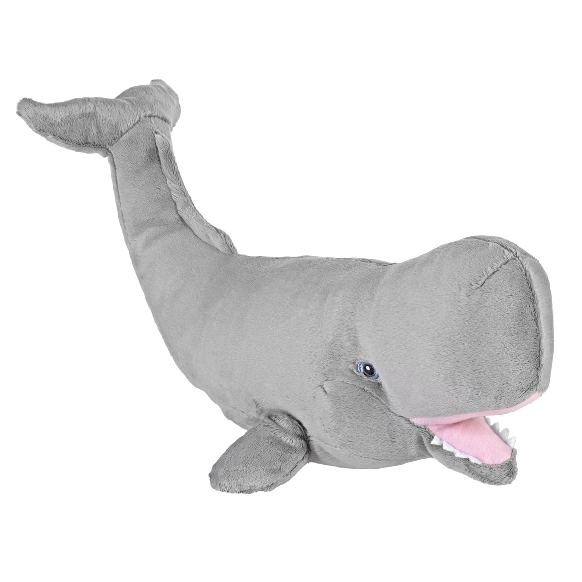 Plush cuddly sperm whale - whale - 38 cm - grey - sea creatures - animal plush toys - mammals