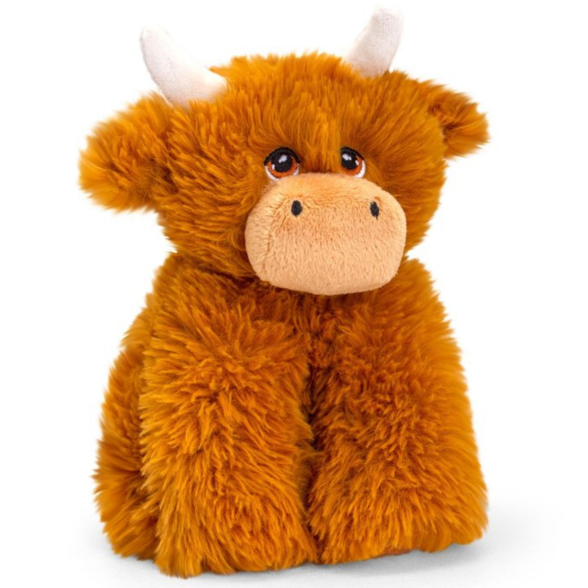Keel Toys Plush Scottish Highland Cow - Stuffed Animal - Brown - Standing - 50 cm - Cuddly Cow