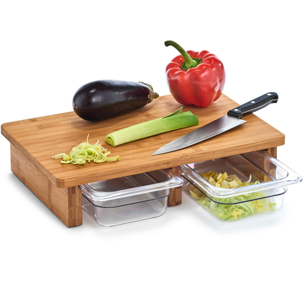 zeller-snijplank-met-2-opvangbakjes-bamboe-hout-40-x-26-cm_10223720