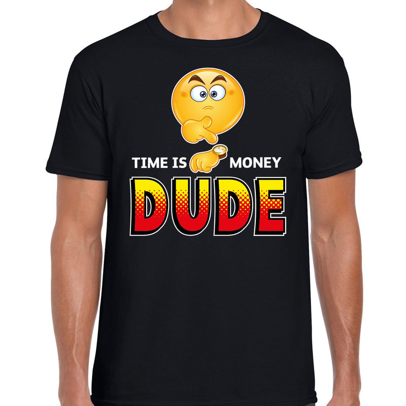 funny-emoticon-tshirt-time-is-money-dude-zwart-voor-heren_10190721