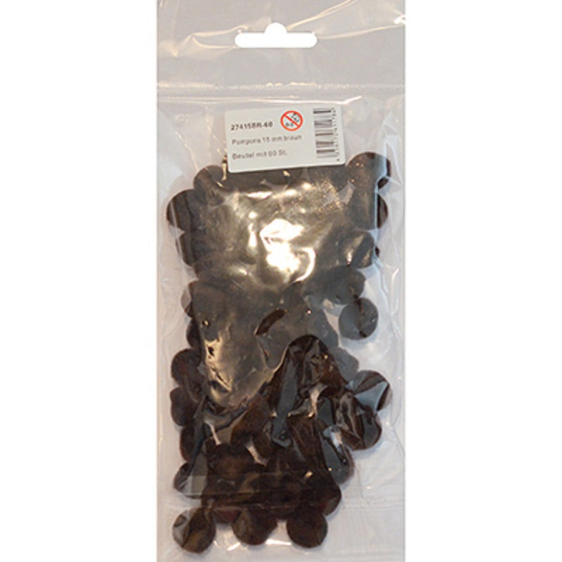 pompons-60x-donker-bruin-15-mm-hobby-knutsel-materialen_10411723-1