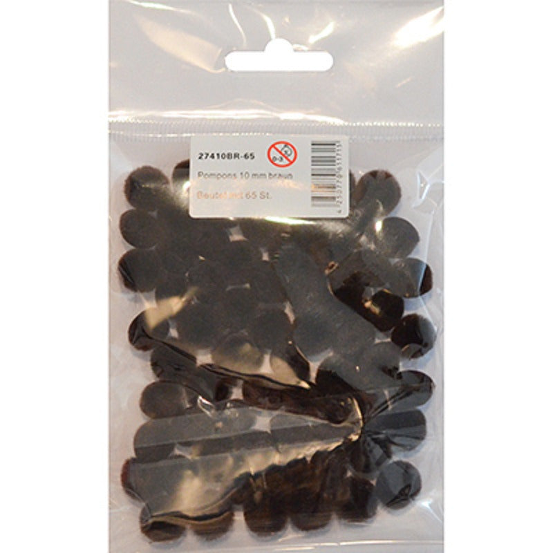 pompons-65x-donker-bruin-10-mm-hobby-knutsel-materialen_10411724-1