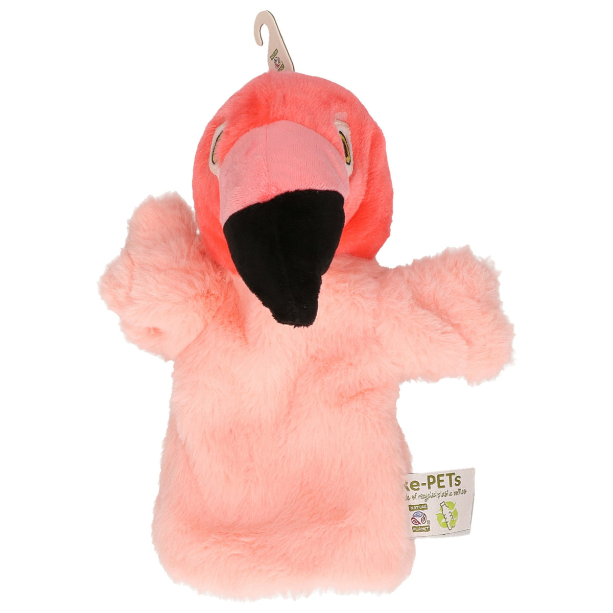 Nature Planet Plush Puppet Show Hand Puppet Flamingo Cuddly Toy - pink - doll - 24 cm