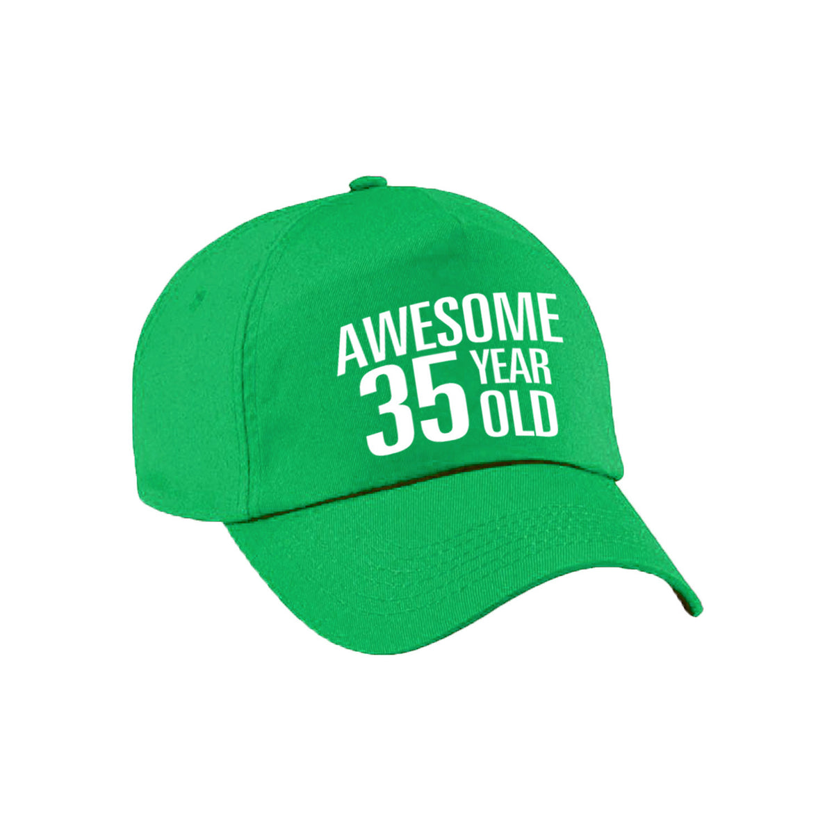 verjaardag-cadeau-petje-awesome-35-year-old-35-jaar-groen-volwassenen-baseball-cap_10220730