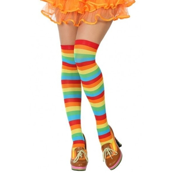 atosa-verkleed-kousen-polyester-clown-carnaval-met-antislip-rand-mt-38-42_10132730