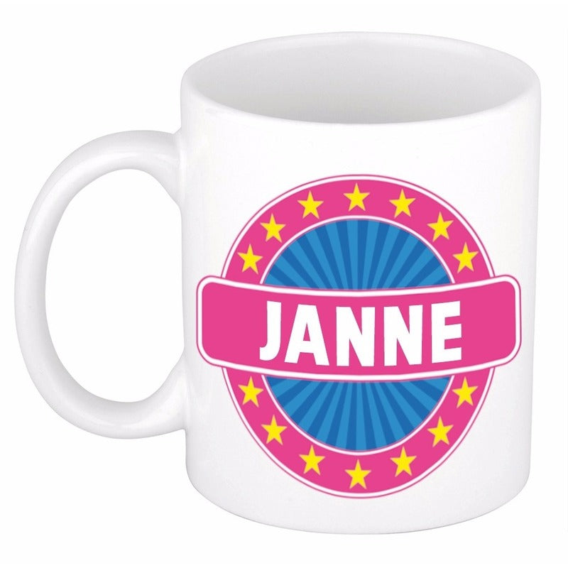 janne-voornaam-koffiemok-beker-wit-roze-300-ml-cadeau-dames-collega-moederdag_10095734