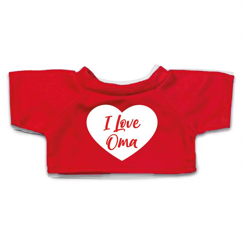 Cuddle clothing I Love Grandma heart t-shirt red M for Clothies