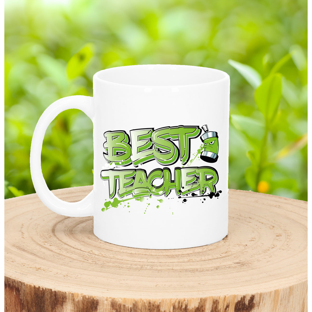 cadeau-koffie-thee-mok-voor-meester-juf-groen-graffiti-letters-de-beste-300-ml_10458746-1