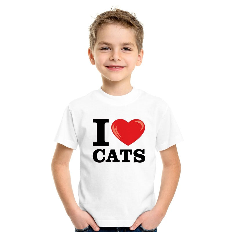 wit-i-love-cats-katten-poezen-tshirt-kinderen_10108747-1