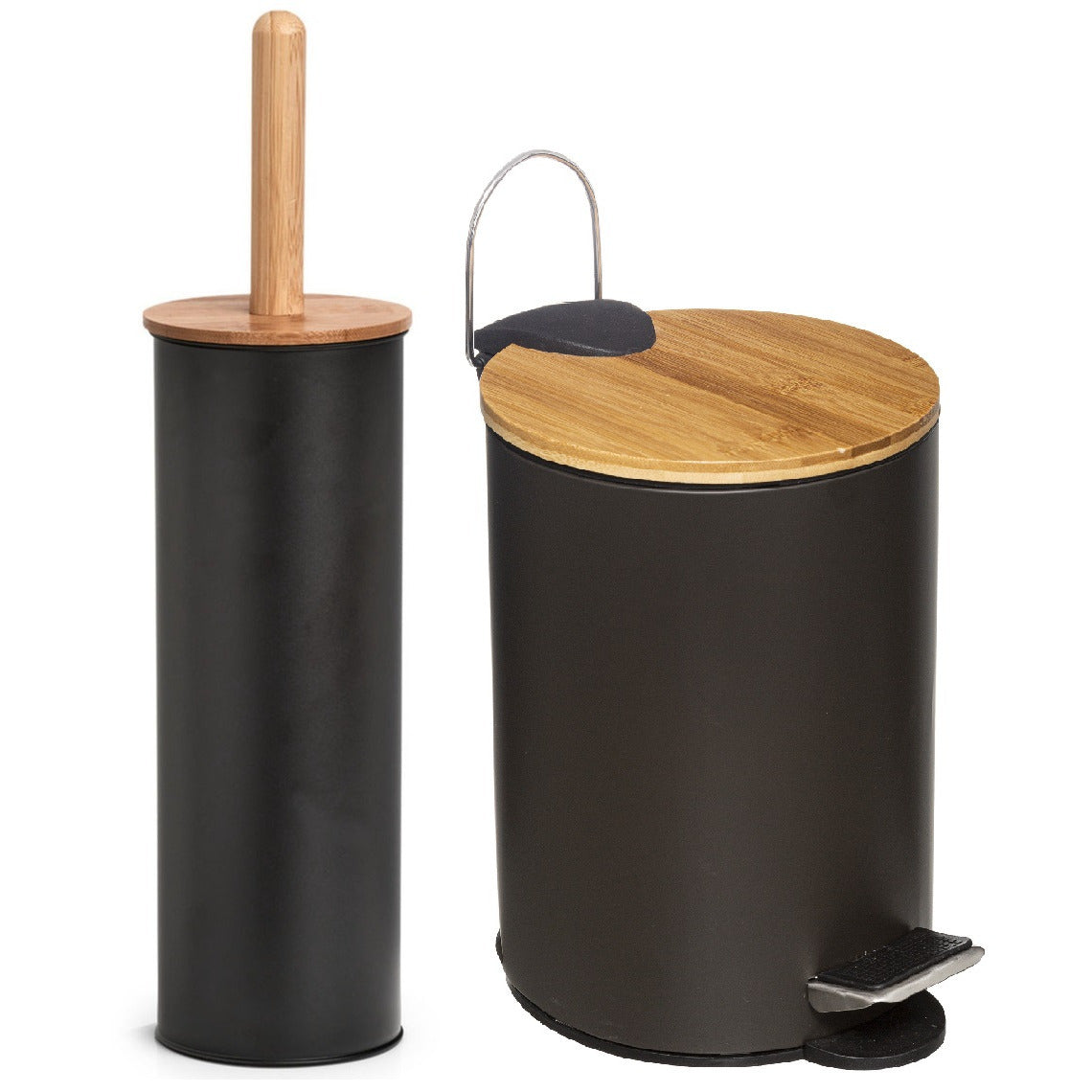 badkamer-toilet-set-wcborstel-en-pedaalemmer-metaal-bamboe-hout-zwart_10379748