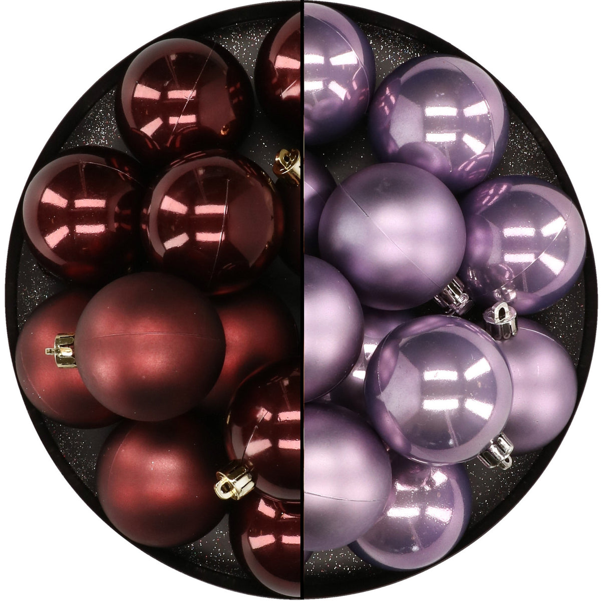 kunststof-kerstballen-van-dia-6-cm-24x-stuks-bruin-en-lila-paars-kerstversiering_10365753