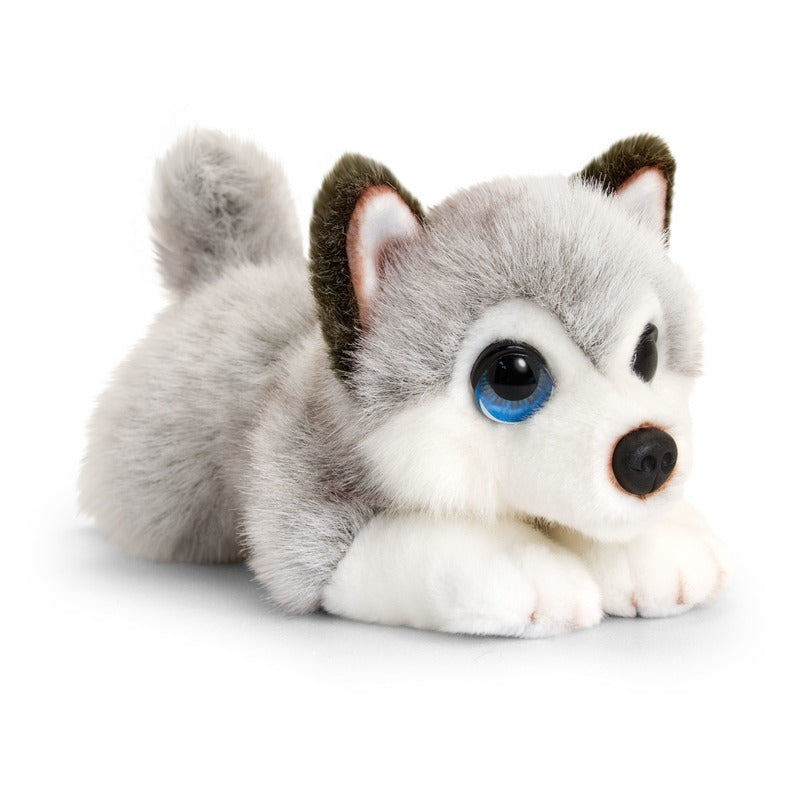 Keel Toys Plush Grey/White Husky Dog Soft Toy 25 cm