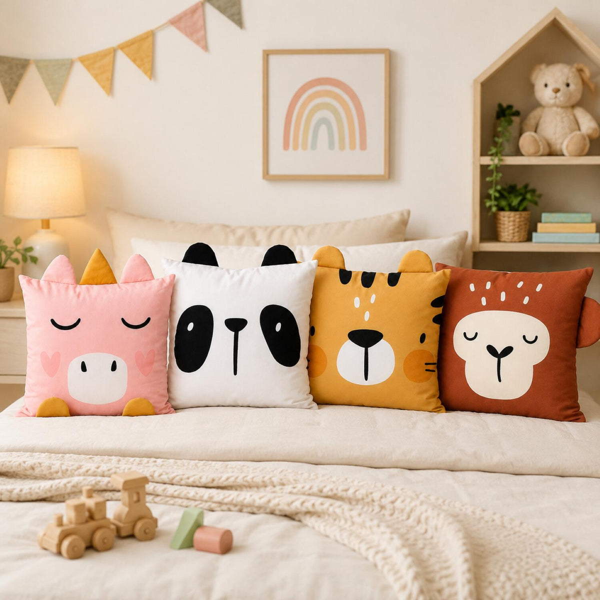 dieren-sierkussen-set-2x-kinderkamer-panda-en-tijger-40-x-40-cm-polyester_10500763-6