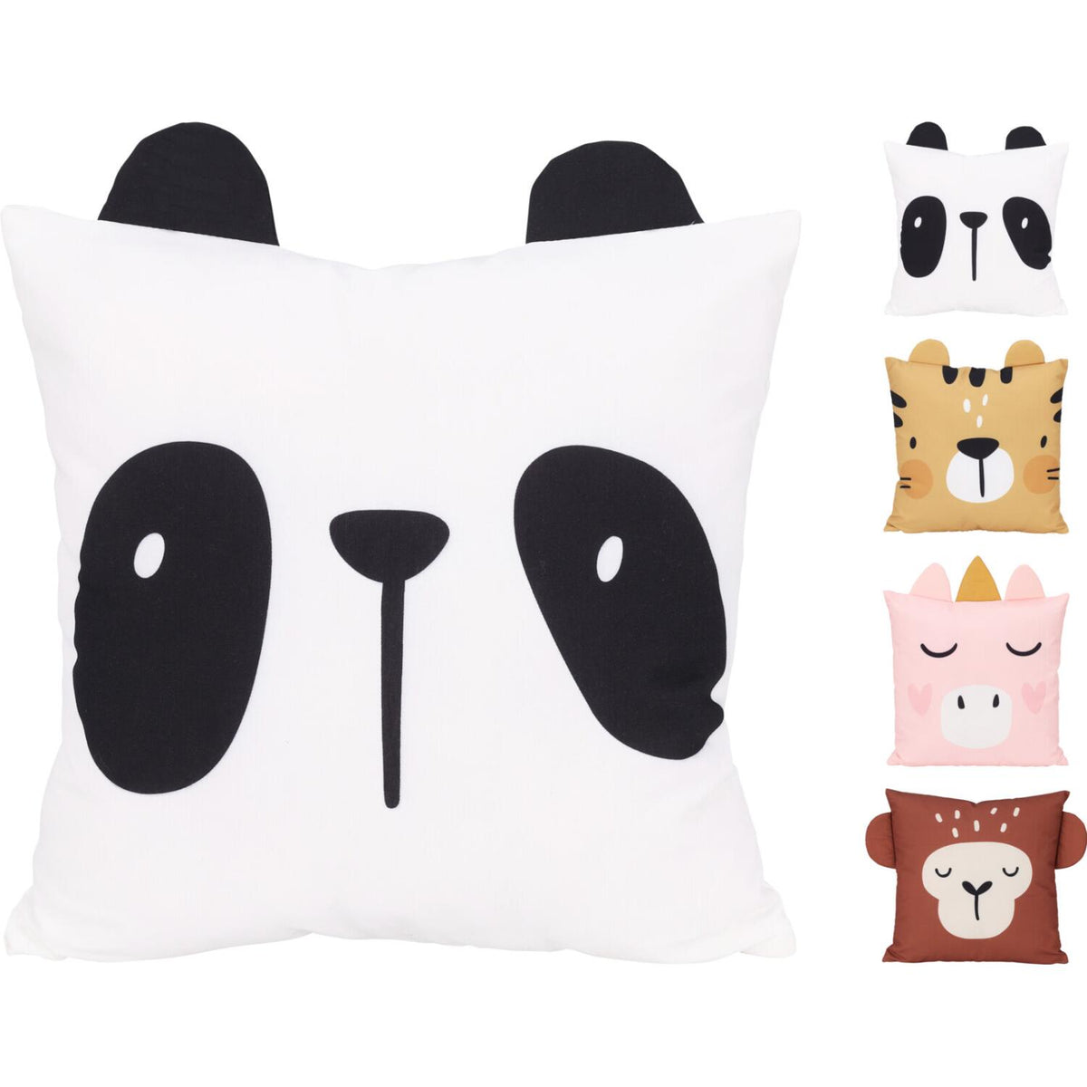 dieren-sierkussen-set-2x-kinderkamer-panda-en-aapje-40-x-40-cm-polyester_10500764-2